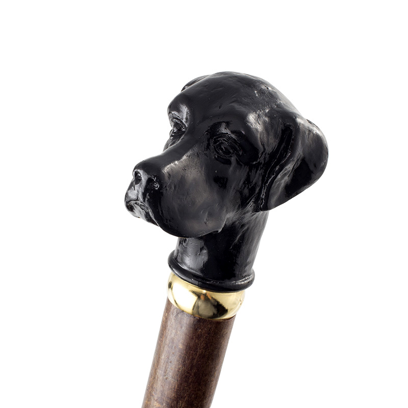 Black Labrador Hazel Walking Stick