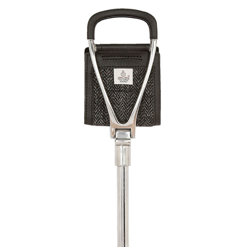 Fond Of Military Leather Shooting Stick – Folding Stool Seat With Rubber Ferrule – Adjustable & Lightweight