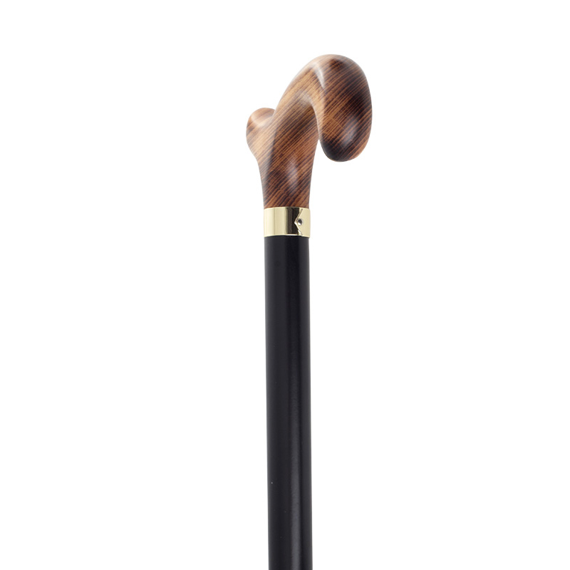 Black Natural Derby Handle Wooden Walking Stick