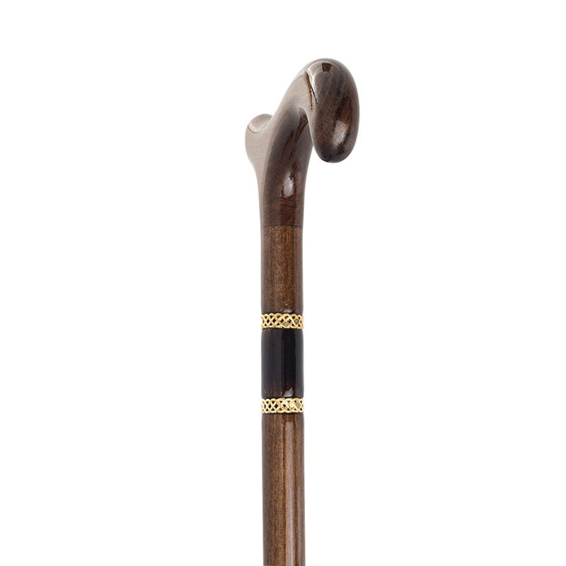 Brown Bijoux Beech Wood Derby Handle Walking Stick