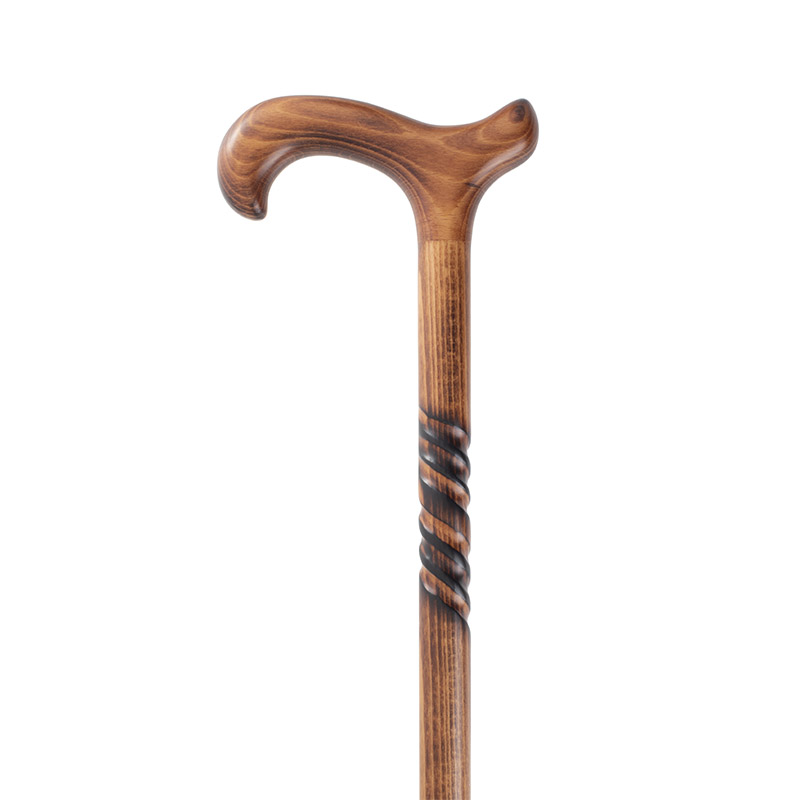 Spiral Beech Derby Handle Walking Stick