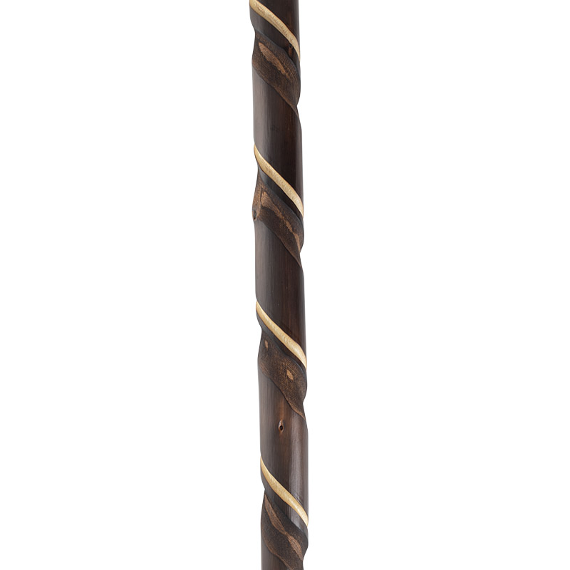 Spiral Patterned Chestnut Hiker Stick