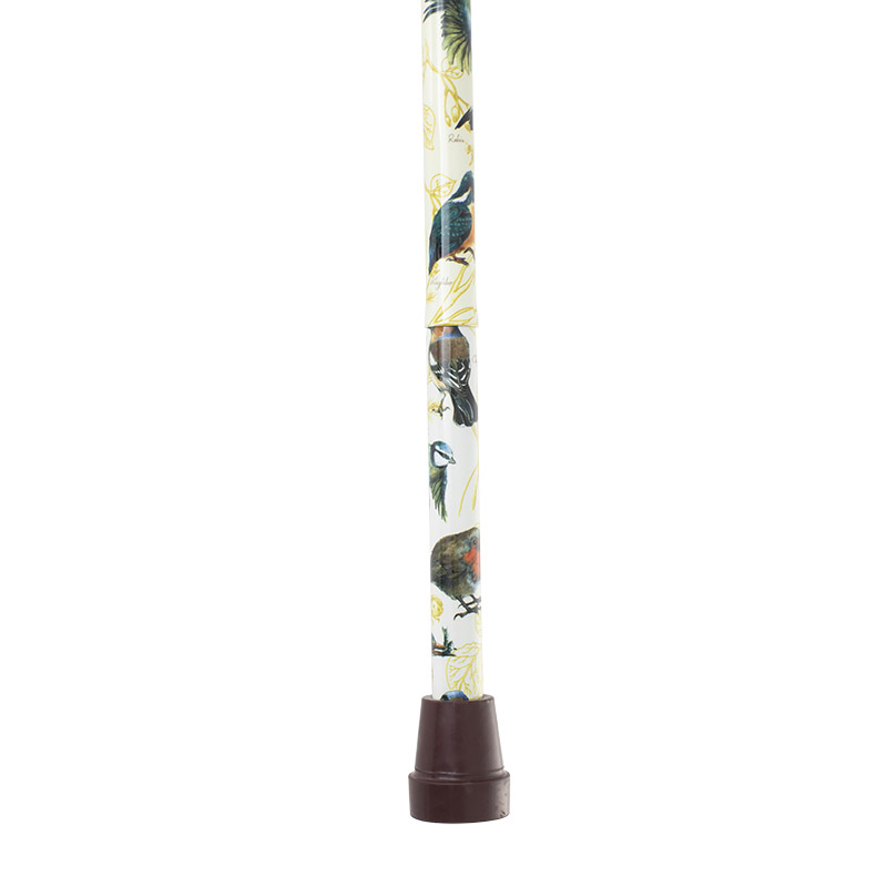 Height-Adjustable Garden Birds Sturdy Folding Walking Stick