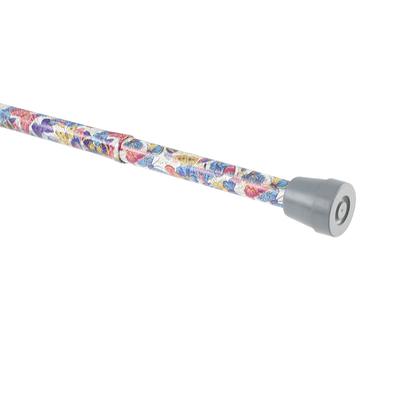 Height-Adjustable Butterfly-Patterned Mini Folding Derby Walking Stick