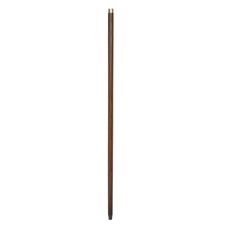 Turned Maple 34'' Fit Up Walking Stick Shaft with Brass Collar and Rubber Ferrule