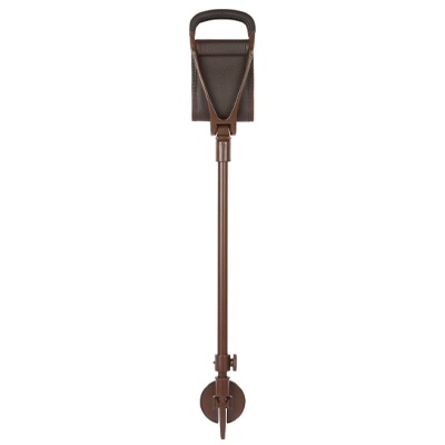 Luxury Height-Adjustable Brown Leather Shooting Seat Stick