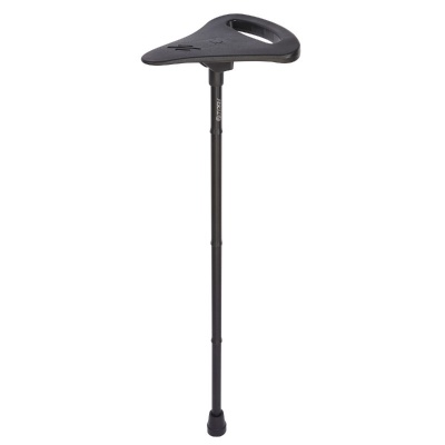 Black Flipstick Fixed Height Walking Seat Stick