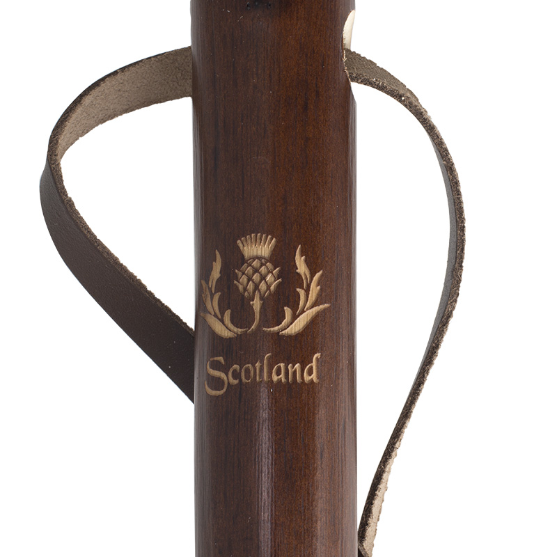 Chestnut Hiking Staff with Scottish Thistle