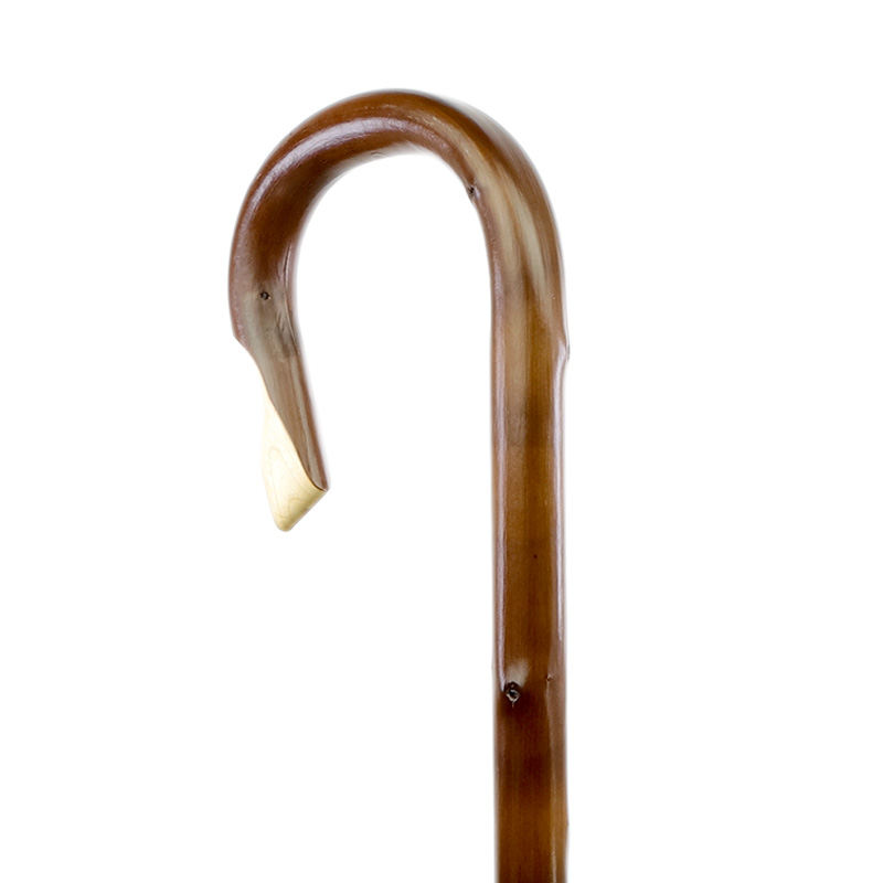 Traditional Chestnut Wood Shepherd's Crook Handle Walking Stick