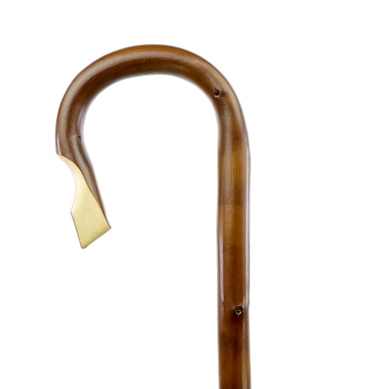 Traditional Chestnut Wood Shepherd's Crook Handle Walking Stick