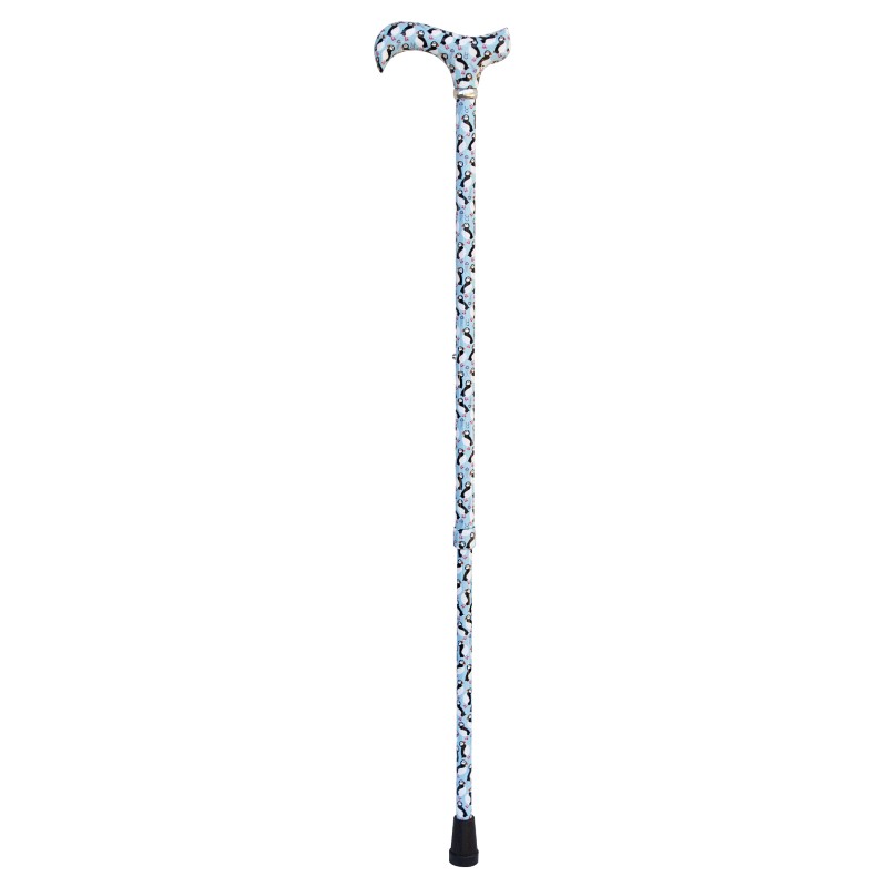 Adjustable Aluminium Derby Walking Stick with Puffin Design