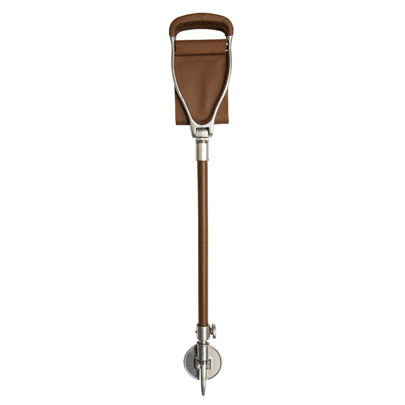 Country Tan Short Leather Walking Seat Stick