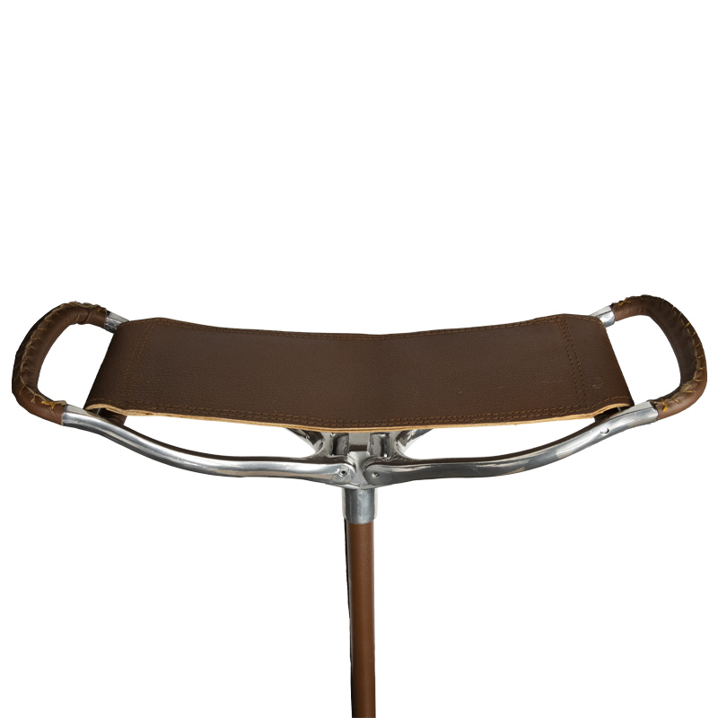 Country Tan Short Leather Walking Seat Stick