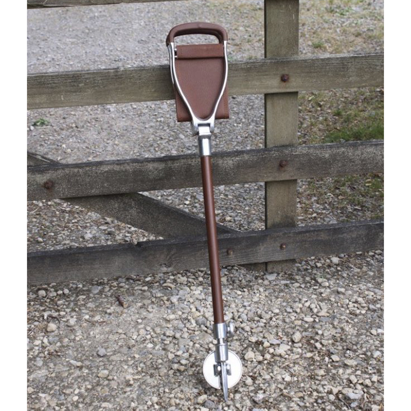 Country Tan Short Leather Walking Seat Stick