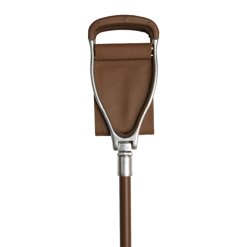Country Tan Short Leather Walking Seat Stick