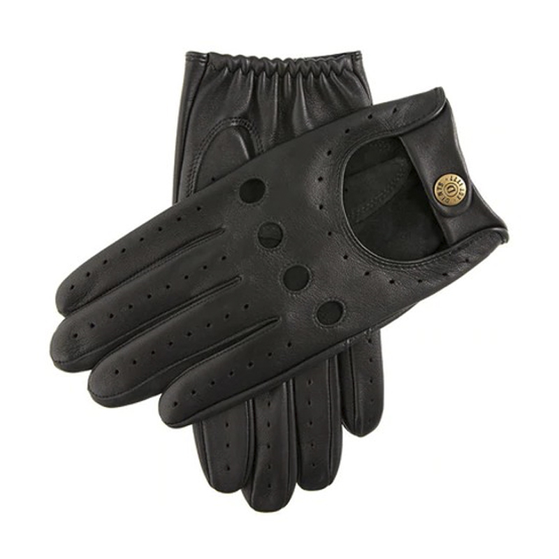 Dents Delta Men's Black Classic Leather Driving Gloves