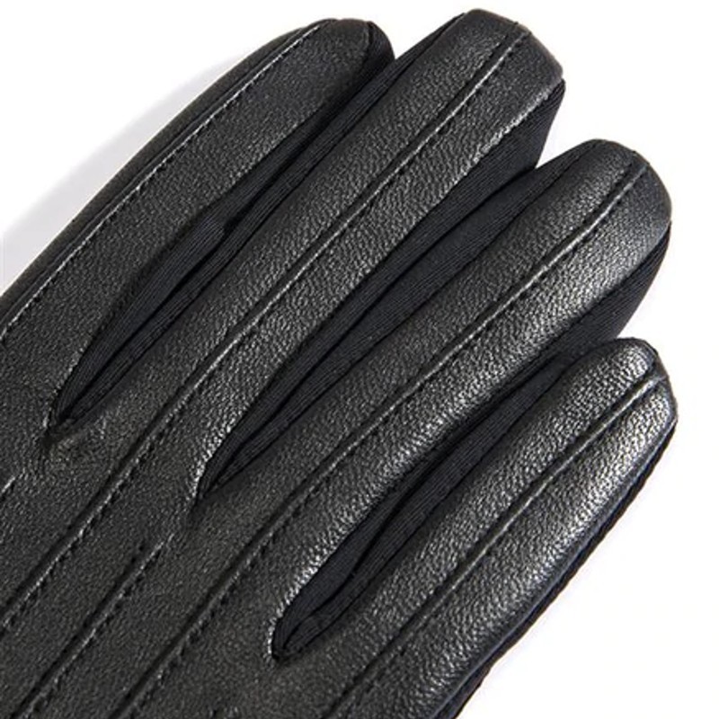 Dents Olivia Women's Black Leather and Elastane Gloves
