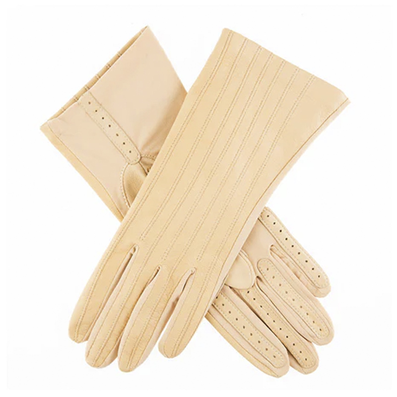 Dents Olivia Women's Parchment Leather and Elastane Gloves