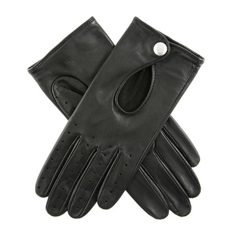Dents Thruxton Women's Black Leather Driving Gloves
