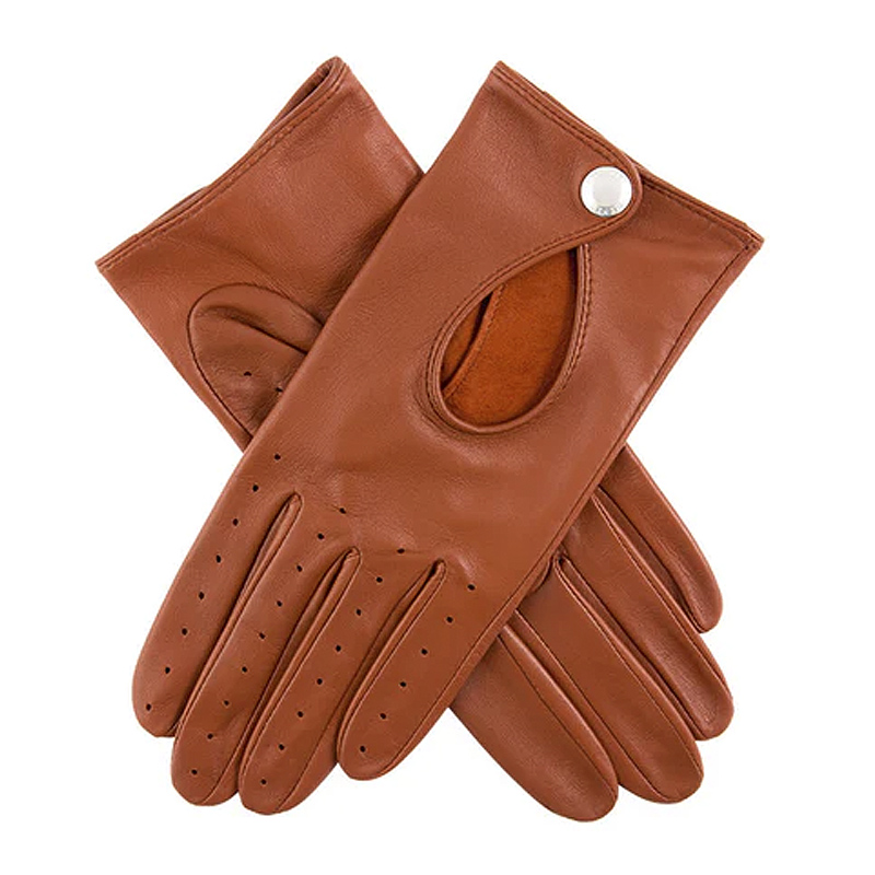 Dents Thruxton Women's Cognac Leather Driving Gloves