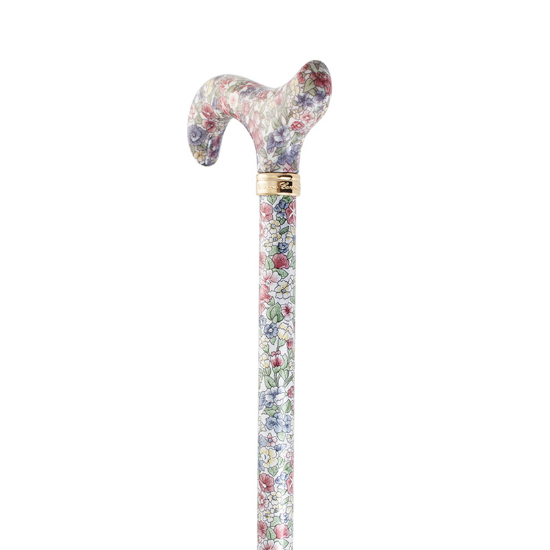 Derby Tea Party Extending Muted Floral Patterned Cane