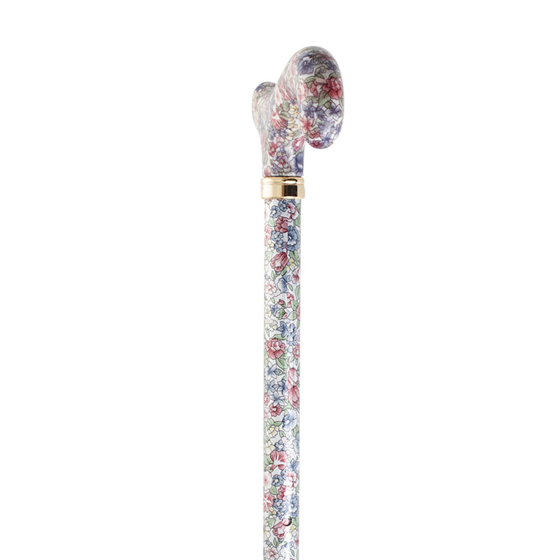 Derby Tea Party Extending Muted Floral Patterned Cane