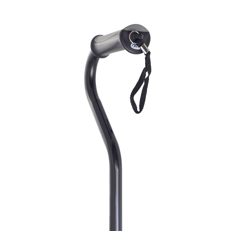 Drive Medical Black Swan Neck Walking Stick with Soft Grip Handle