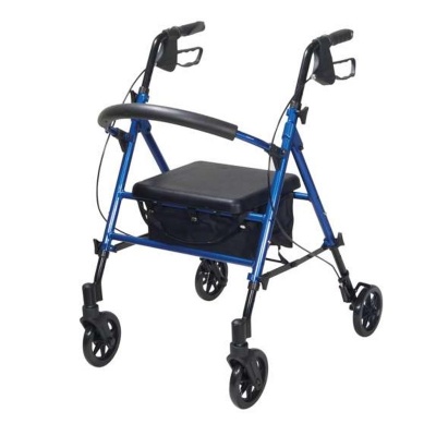 Drive Medical Blue Adjustable Seat and Handle Height Rollator