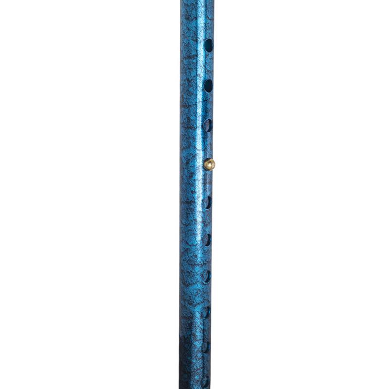 Drive Medical Blue Crackle Swan Neck Walking Stick with Soft Grip Handle