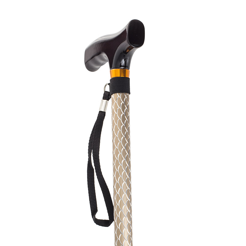 Drive Medical Bronze Wave T-Handled Walking Cane with Strap