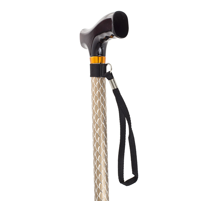 Drive Medical Bronze Wave T-Handled Walking Cane with Strap