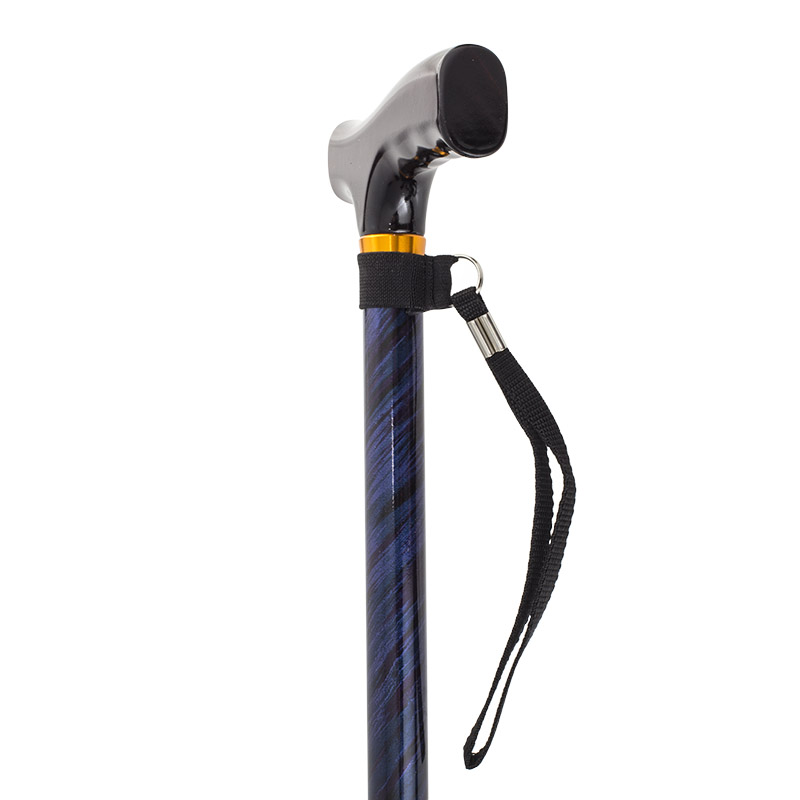 Drive Medical Cyclone Blue T-Handled Walking Cane with Strap