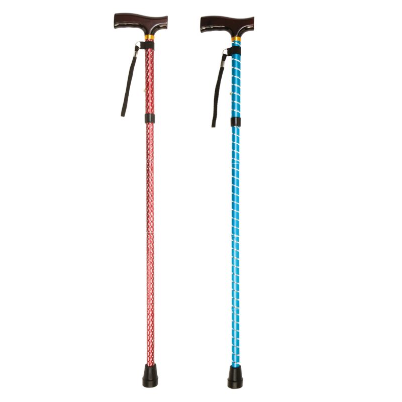 Drive Medical Patterned Folding Walking Sticks (Pack of 12)