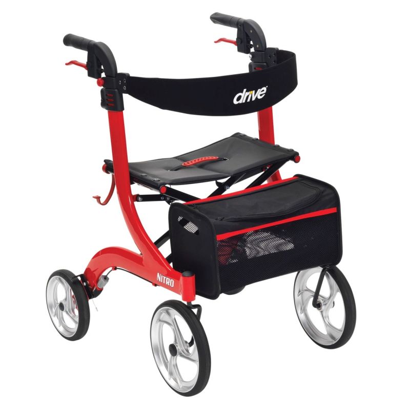 Drive Medical Red Mini Nitro Rollator