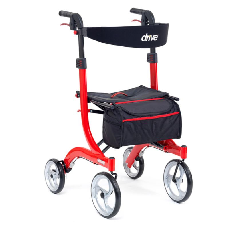 Drive Medical Red Tall Nitro Rollator