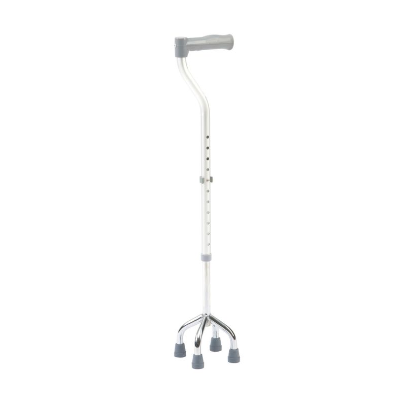 Drive Medical Silver Adjustable Quad Walking Cane