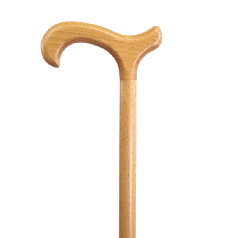 Derby Hickory Wood Walking Cane With Natural Finish