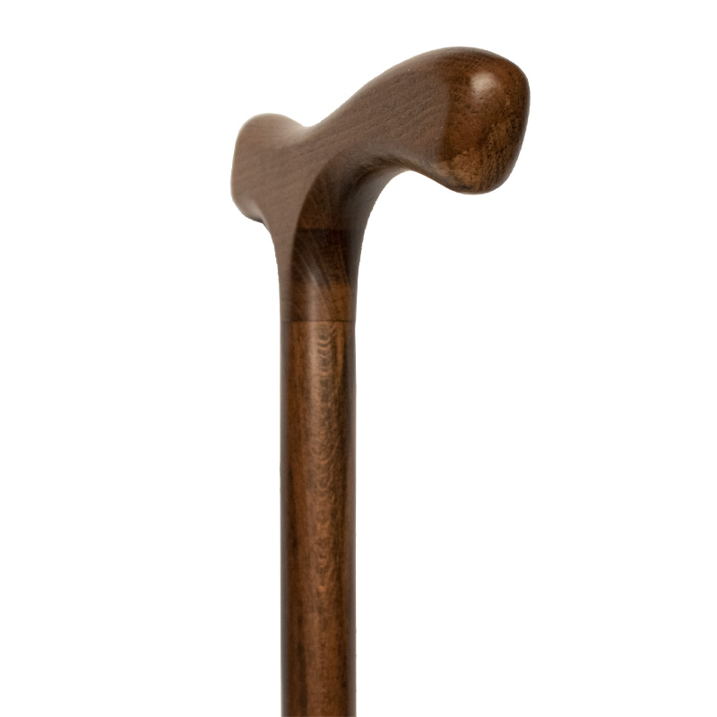 Brown Crutch Handle Wooden Beech Walking Stick