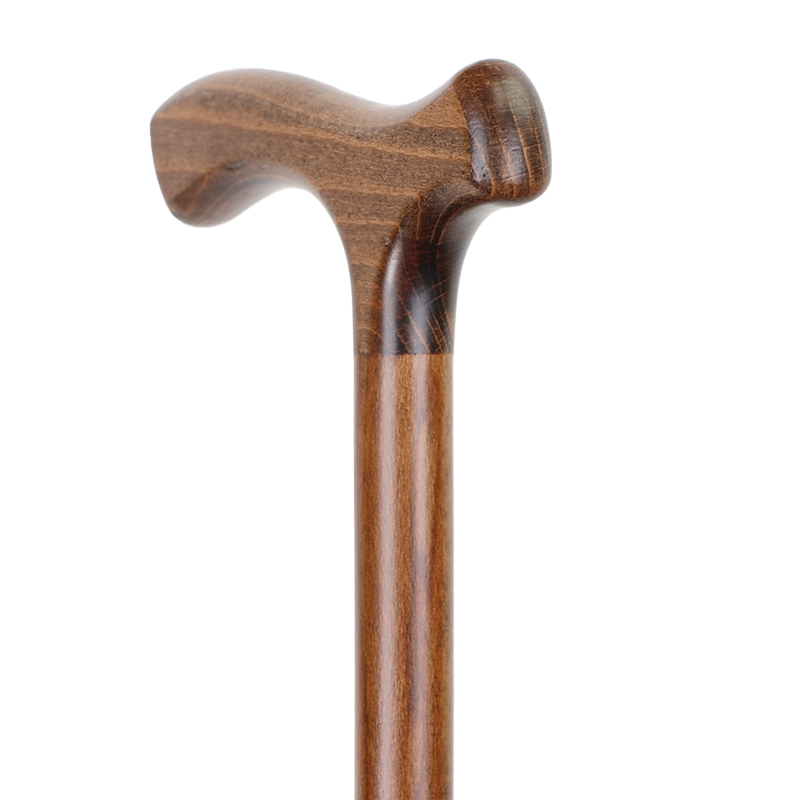 Extra-Long Brown Crutch Handle Wooden Walking Stick