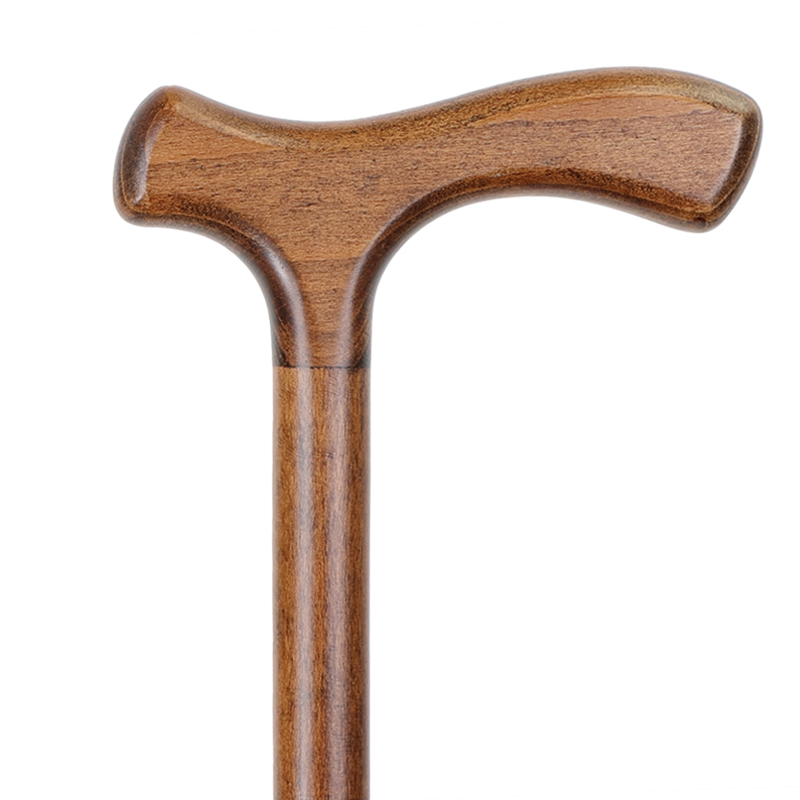 Extra-Long Brown Crutch Handle Wooden Walking Stick