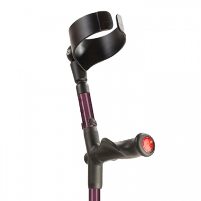 Flexyfoot Blackberry Closed-Cuff Comfort-Grip Double-Adjustable Crutch (Left Hand)