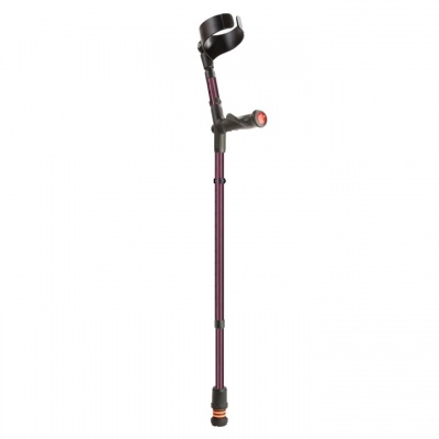 Flexyfoot Blackberry Closed-Cuff Comfort-Grip Double-Adjustable Crutch (Left Hand)