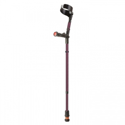 Flexyfoot Blackberry Closed-Cuff Comfort-Grip Double-Adjustable Crutch (Right Hand)