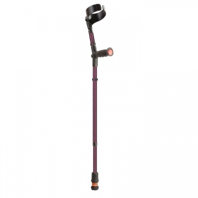 Flexyfoot Blackberry Closed-Cuff Soft-Grip Double-Adjustable Crutch (Single)