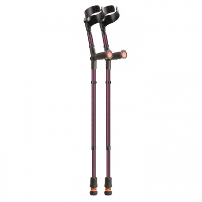 Flexyfoot Blackberry Closed-Cuff Soft-Grip Double-Adjustable Crutches (Pair)