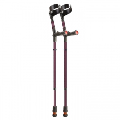 Flexyfoot Blackberry Closed-Cuff Comfort-Grip Double-Adjustable Crutches (Pair)