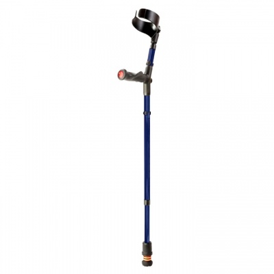Flexyfoot Blue Closed-Cuff Comfort-Grip Double-Adjustable Crutch (Right Hand)