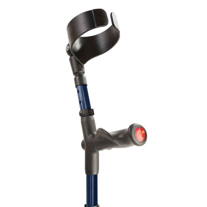 Flexyfoot Comfort Grip Double Adjustable Blue Crutch for the Left Hand