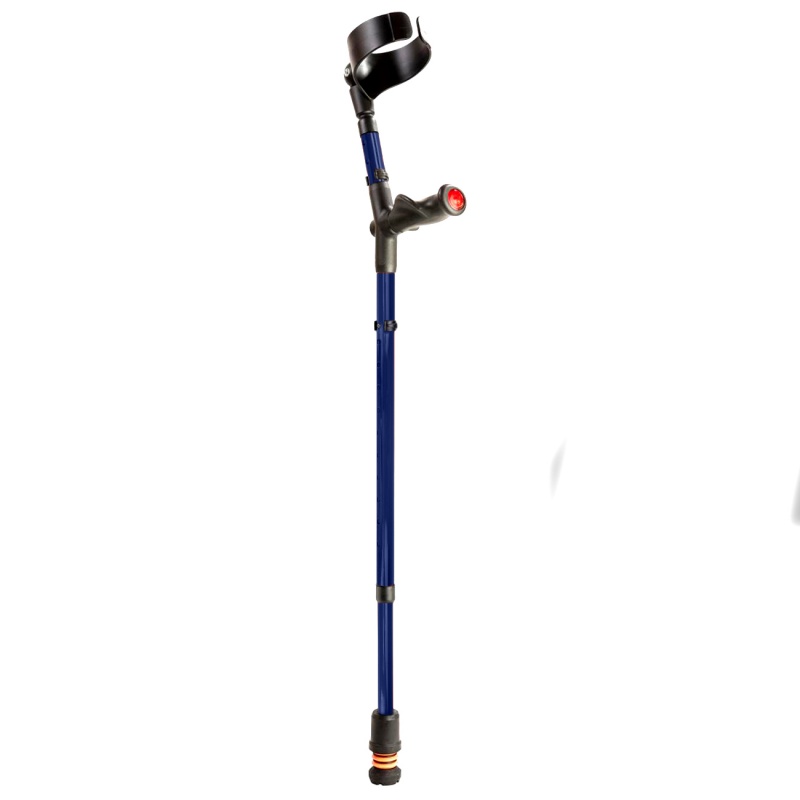 Flexyfoot Comfort Grip Double Adjustable Blue Crutch for the Left Hand