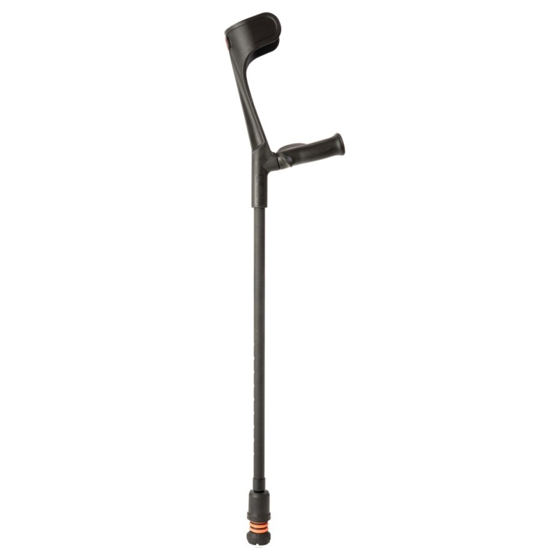 Flexyfoot Comfort Grip Open Cuff Black Crutch for the Right Hand